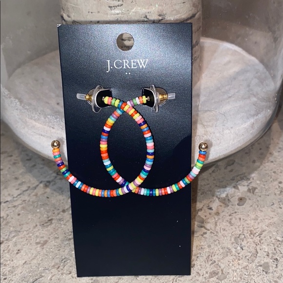 J, Crew Beaded Hoop Earrings - Picture 3 of 4